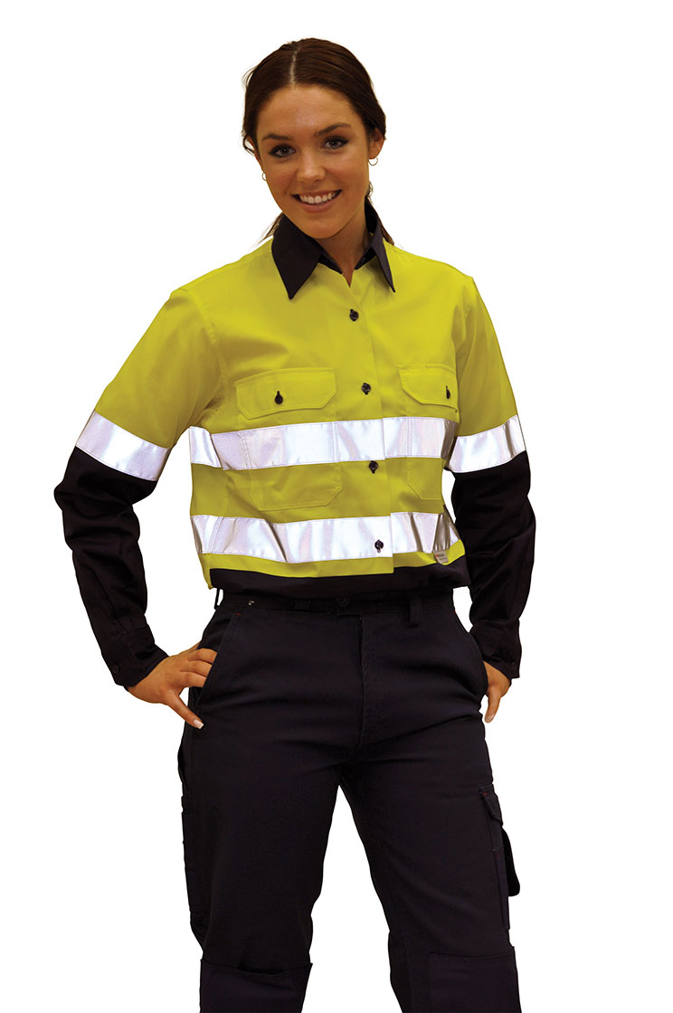 SW65 High Visibility Cool-Breeze Cotton Twill Safety Shirts with 3M Tapes
