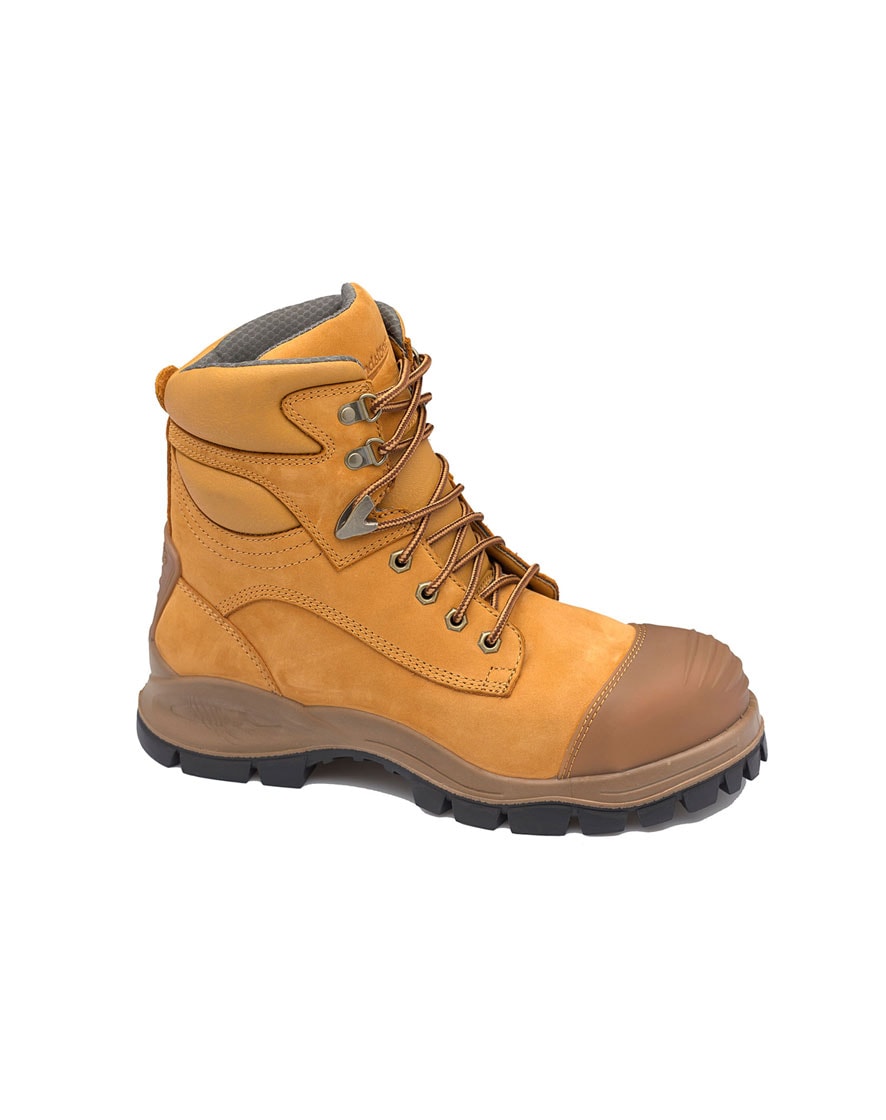 998 Blundstone Wheat Premium Nubuck Lace Up Ankle Safety Boot